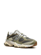 New Balance 9060 ‘Green / Grey’ Trainers – Chunky Mesh & Suede Sneakers with ABZORB & SBS Cushioning