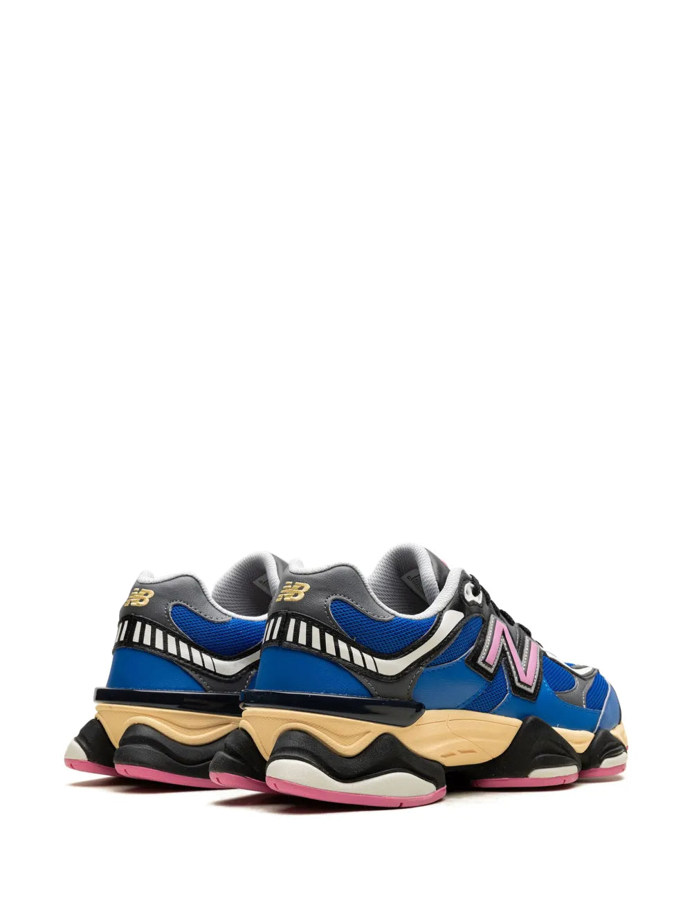 New Balance 9060 ‘Blue / Pink’ Sneakers – Chunky Mesh & Suede Trainers with ABZORB & SBS Cushioning (U9060BPO)