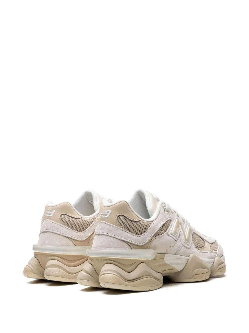 New Balance 9060 ‘Beige White’ Trainers – Chunky Suede Mesh Sneakers with ABZORB & SBS Cushioning