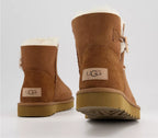UGG Mini Bailey Button II Boots Chestnut Suede – Women’s Sheepskin Ankle Boots with Button Detail