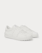 Valentino Open Rockstud Leather White Low-Top Sneakers – Luxury Designer Trainers