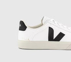 VEJA Campo Trainers – White Black Leather Sneakers
