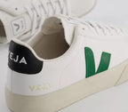 VEJA Campo Trainers ‘White Emeraude Black’ – Sustainable Leather Sneakers