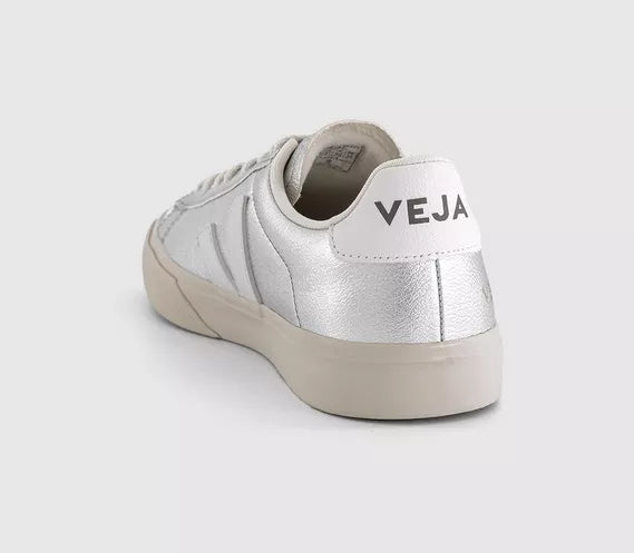 VEJA Campo Trainers ‘Silver White’ – Sustainable Minimalist Sneakers