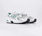 New Balance 530 ‘White Green Silver’ Trainers – Mesh & ABZORB Cushioning