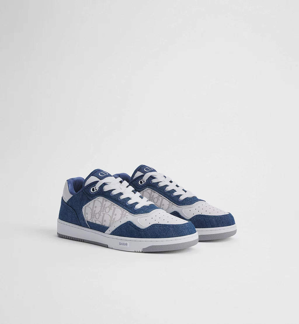 Dior B27 Low ‘Dior Oblique – Blue Denim’ Sneakers – Luxury Designer Trainers