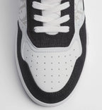 Dior B27 Uptown Low-Top Sneakers – White Calfskin, Black Denim & Oblique Galaxy Leather