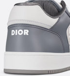 Dior B27 Uptown Low-Top Sneakers – Grey Calfskin & White Dior Oblique Galaxy Leather