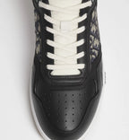 Dior B27 Uptown Low-Top Sneakers – Black Calfskin & Dior Oblique Jacquard