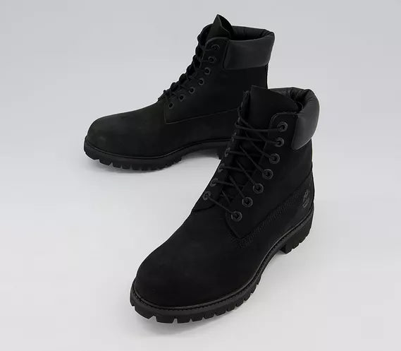 Timberland Premium 6 Inch Boots Black Nubuck | Durable Waterproof Boots