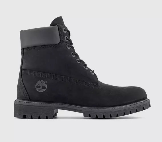 Timberland Premium 6 Inch Boots Black Nubuck | Durable Waterproof Boots