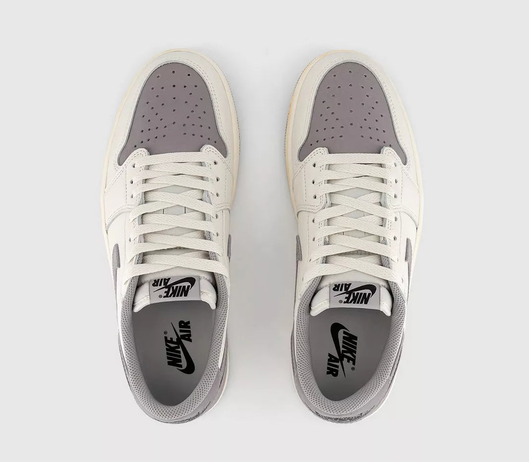 Nike Air Jordan 1 Low Sail Black Atmosphere Grey Trainers – Men’s AJ1 Sneakers
