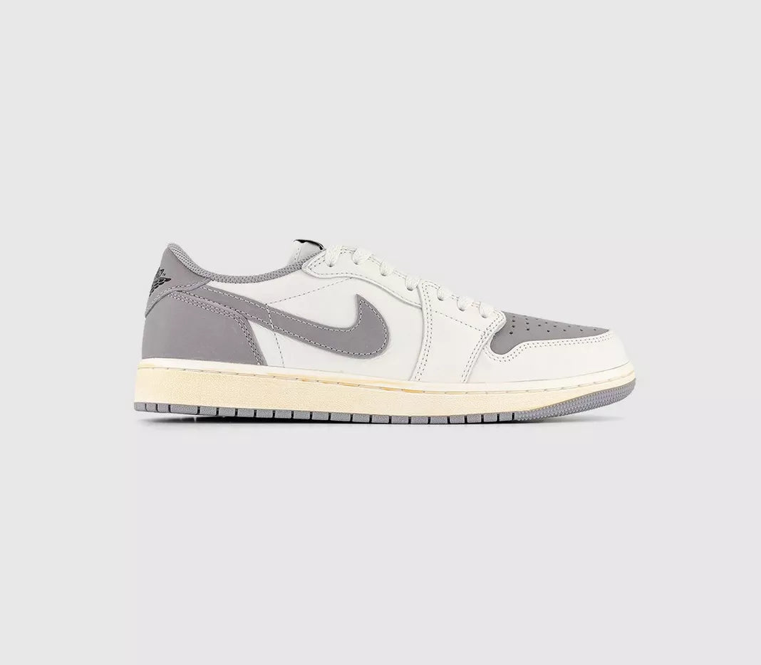 Nike Air Jordan 1 Low Sail Black Atmosphere Grey Trainers – Men’s AJ1 Sneakers