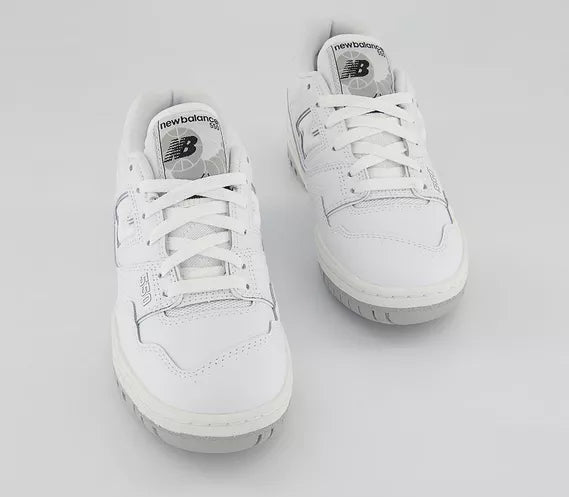 New Balance BB550 ‘White Grey’ Trainers – Leather Retro Basketball Sneakers