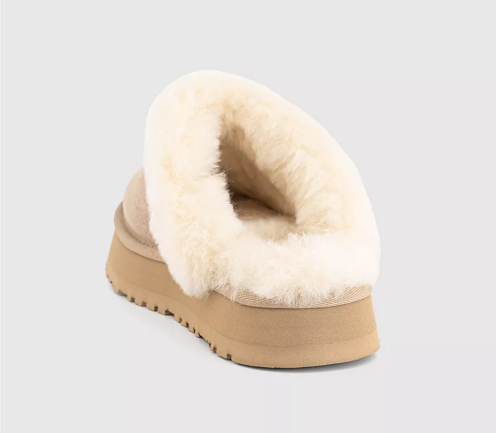 UGG Disquette Slippers Sand – Women’s Suede Platform Slip-On Comfort Slippers