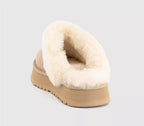 UGG Disquette Slippers Sand – Women’s Suede Platform Slip-On Comfort Slippers
