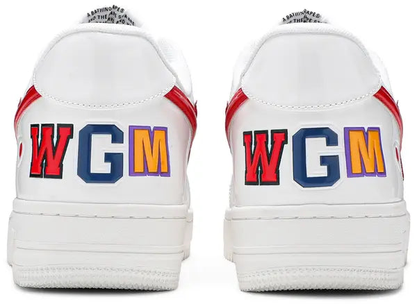 Bapesta Low ‘White Shark Face’ Sneakers – Iconic Streetwear Trainers