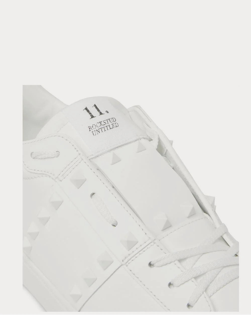 Valentino Open Rockstud Leather White Low-Top Sneakers – Luxury Designer Trainers