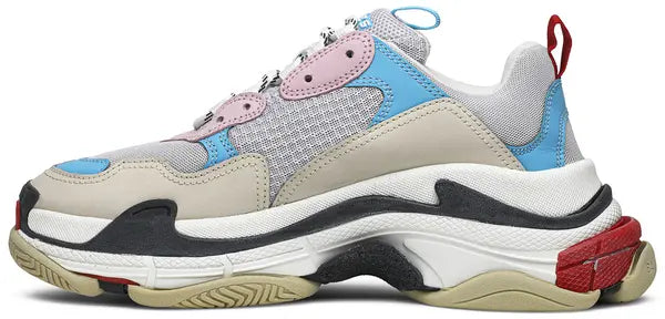Balenciaga Triple S ‘White Blue Pink’ Sneakers – Luxury Chunky Trainers