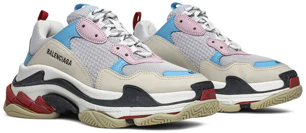 Balenciaga Triple S ‘White Blue Pink’ Sneakers – Luxury Chunky Trainers