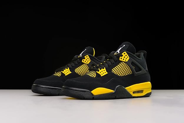 Air Jordan 4 Retro Thunder Trainers – Black / Tour Yellow
