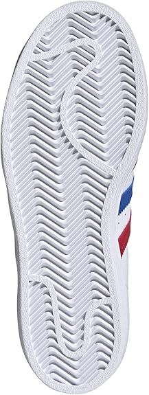 adidas Superstar Mens Classic Trainers in White Blue Red