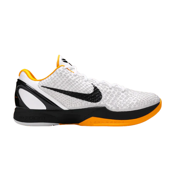 Nike Kobe 6 Protro Playoff Pack White Del Sol Trainers – White Yellow Basketball Sneakers