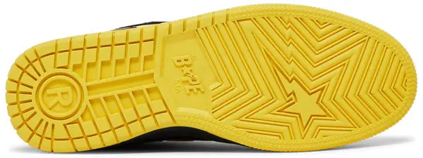 BAPE Sk8 Sta ‘Black Electric Yellow’ Sneakers – Bold Streetwear Skate Trainers