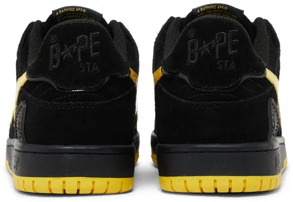 BAPE Sk8 Sta ‘Black Electric Yellow’ Sneakers – Bold Streetwear Skate Trainers