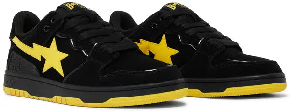 BAPE Sk8 Sta ‘Black Electric Yellow’ Sneakers – Bold Streetwear Skate Trainers