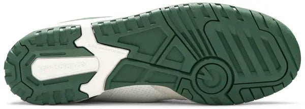 New Balance 550 ‘White Green’ Trainers – Leather Basketball Sneakers with Green Accents
