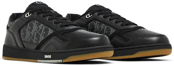 Dior B27 Uptown Low-Top Sneakers – White Calfskin, Black Denim & Oblique Galaxy Leather (Copy)