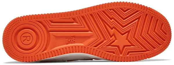 Bapesta ‘Orange’ Sneakers – Bold Streetwear Low-Top Trainers