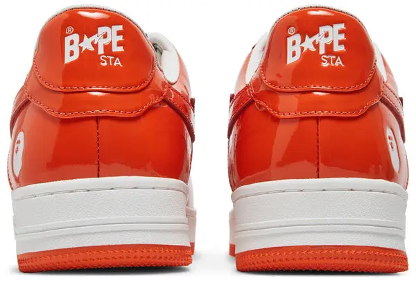 Bapesta ‘Orange’ Sneakers – Bold Streetwear Low-Top Trainers