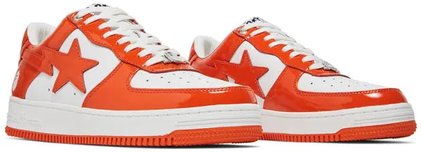 Bapesta ‘Orange’ Sneakers – Bold Streetwear Low-Top Trainers