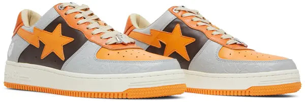 Bapesta Low M2 ‘Orange’ Sneakers – Bold Streetwear Low-Top Trainers
