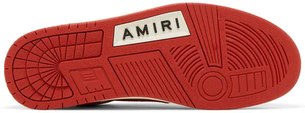 AMIRI Skel Top Low ‘White Red’ Sneakers – Luxury Streetwear Trainers