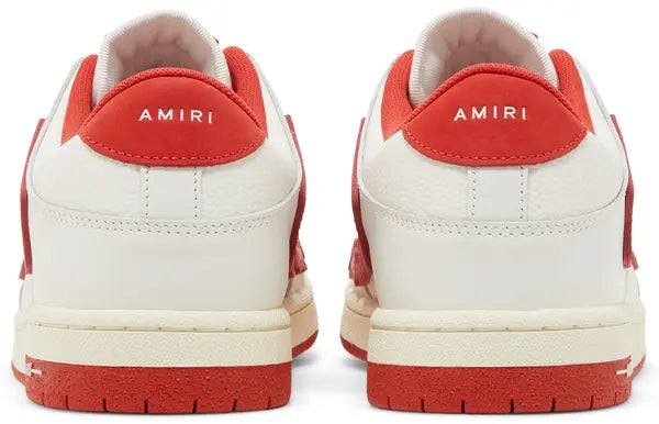 AMIRI Skel Top Low ‘White Red’ Sneakers – Luxury Streetwear Trainers