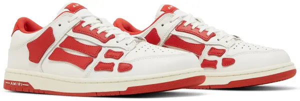 AMIRI Skel Top Low ‘White Red’ Sneakers – Luxury Streetwear Trainers