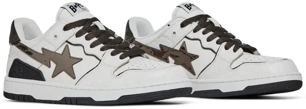 BAPE Sk8 Sta ‘White Metallic Silver’ Sneakers – Streetwear Skate Trainers
