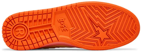 BAPE Sk8 Sta M1 ‘Orange’ Sneakers – Bold Streetwear Skate Low-Tops