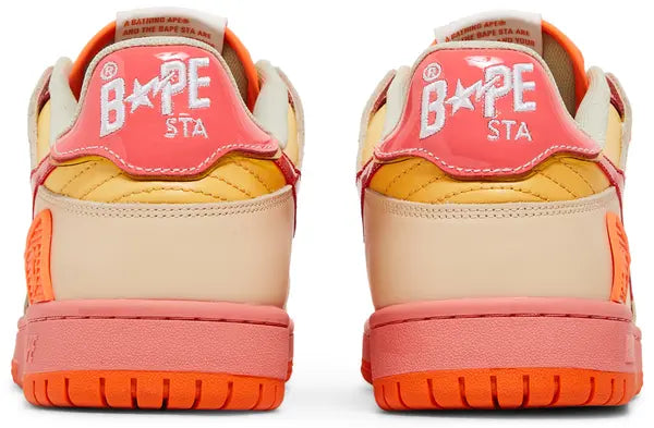 BAPE Sk8 Sta M1 ‘Orange’ Sneakers – Bold Streetwear Skate Low-Tops