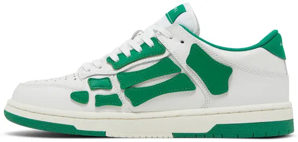 AMIRI Skel Top Low ‘White Green’ Sneakers – Luxury Streetwear Trainers