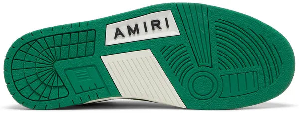 AMIRI Skel Top Low ‘White Green’ Sneakers – Luxury Streetwear Trainers