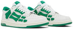 AMIRI Skel Top Low ‘White Green’ Sneakers – Luxury Streetwear Trainers