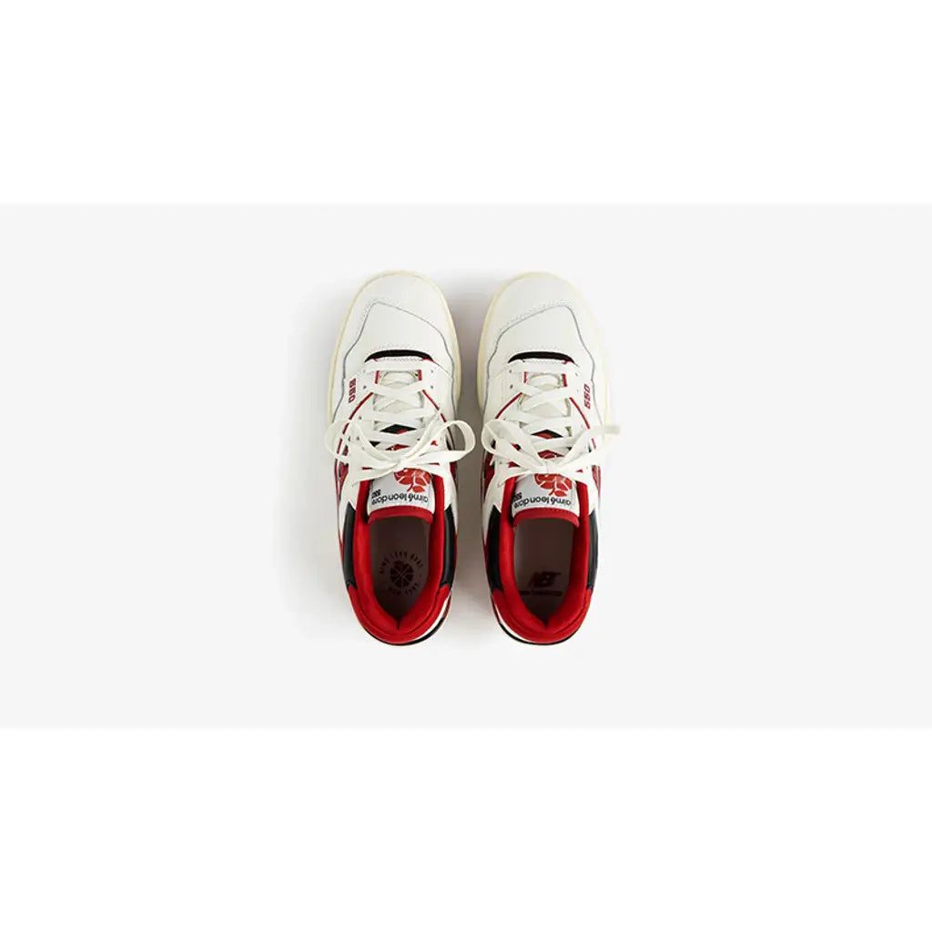 Aimé Leon Dore x New Balance 550 ‘White Red’ Trainers – Premium Leather Retro Sneakers (BB550AE1)