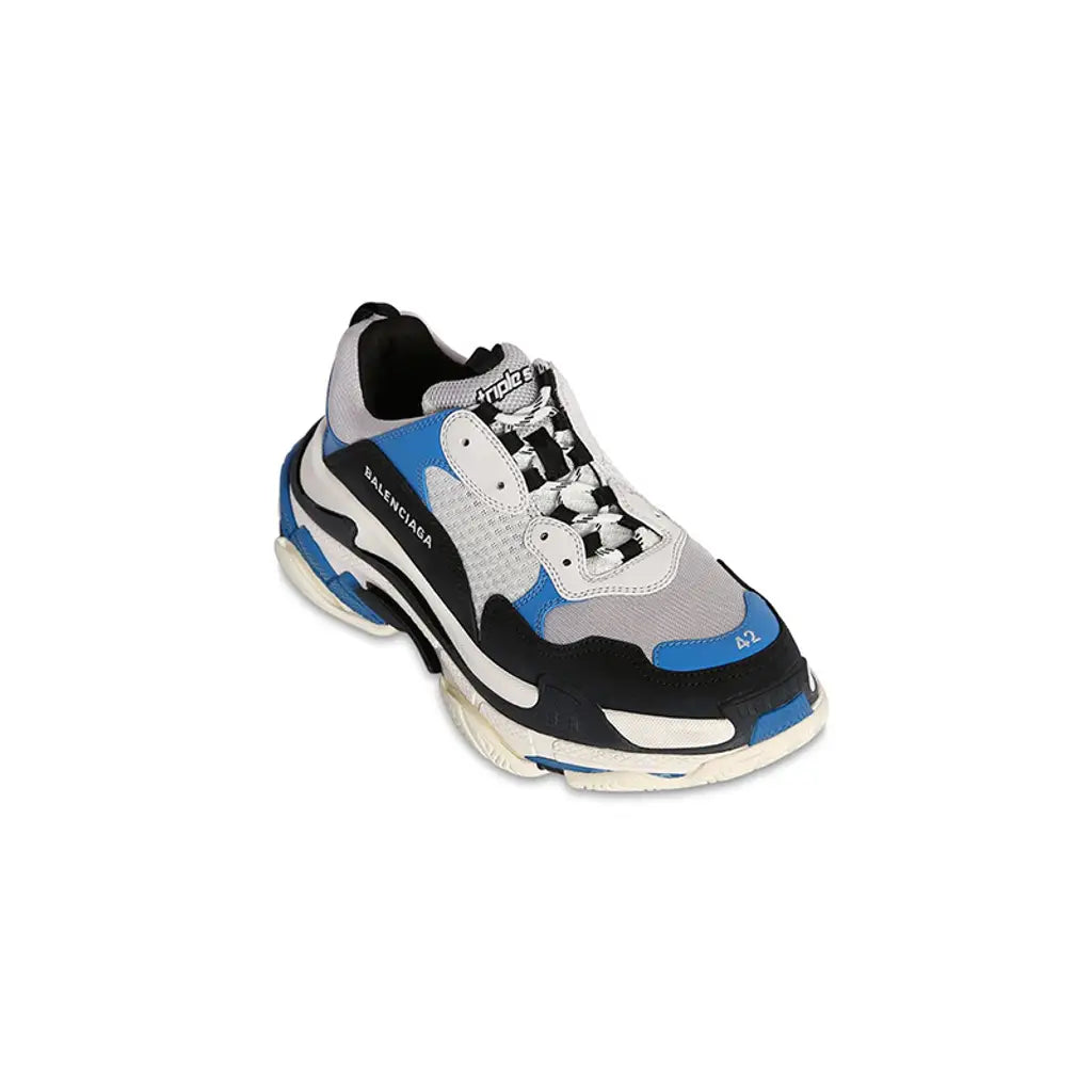 Balenciaga Triple S Black Navy | Luxury Designer Trainers UK
