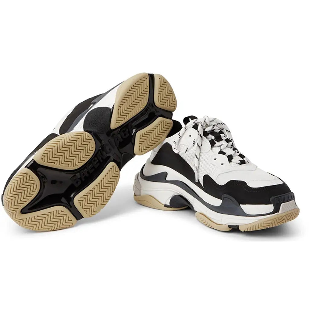 Balenciaga Triple S Mesh ‘White Black’ Sneakers – Luxury Chunky Trainers