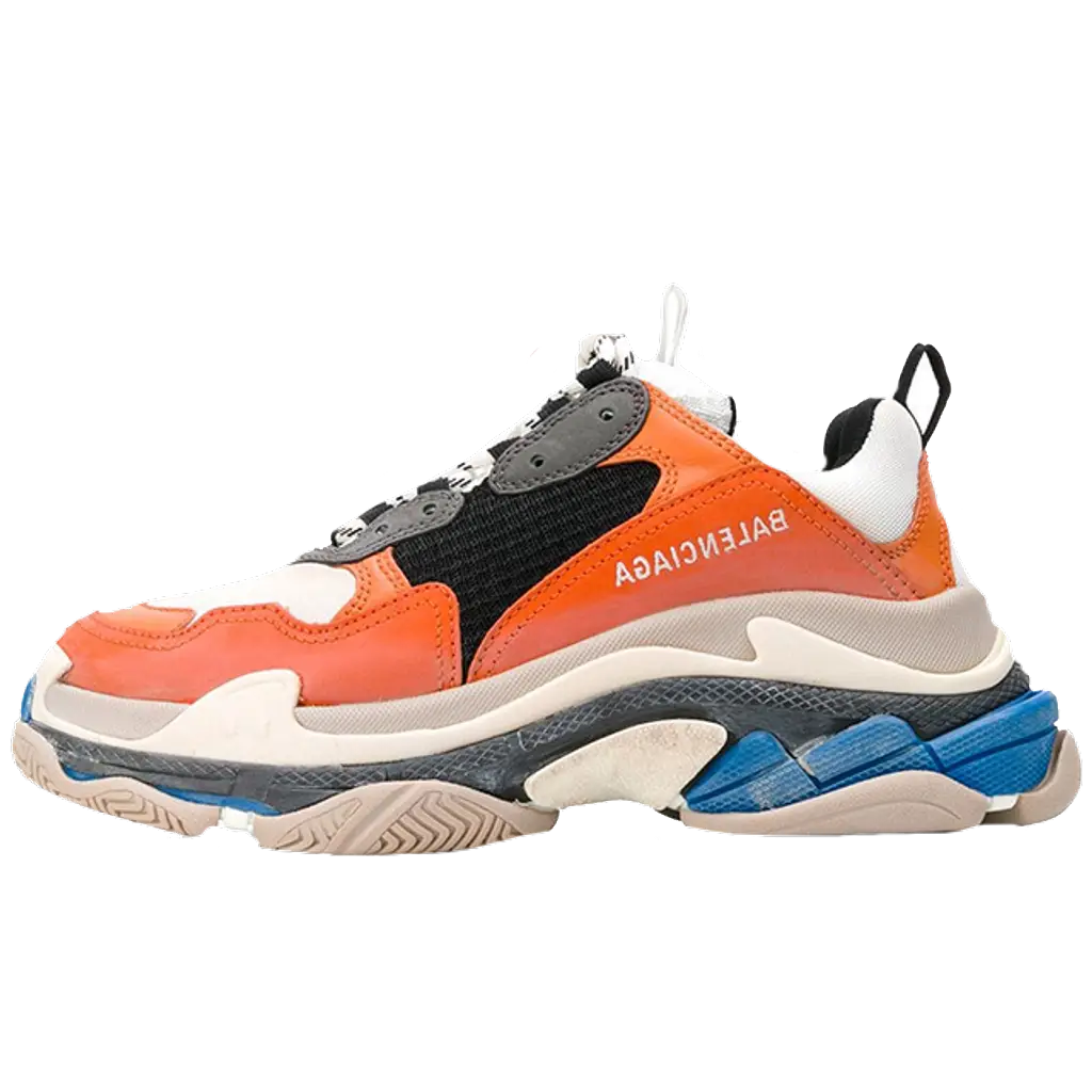 Balenciaga Triple S Orange Multi | Luxury Designer Trainers UK