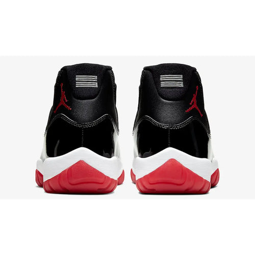 Air Jordan 11 Bred – Iconic Black and Red Leather Design